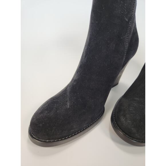 Paul Green Reya Stacked Heel Boots 7.5 Black - Picture 7 of 8